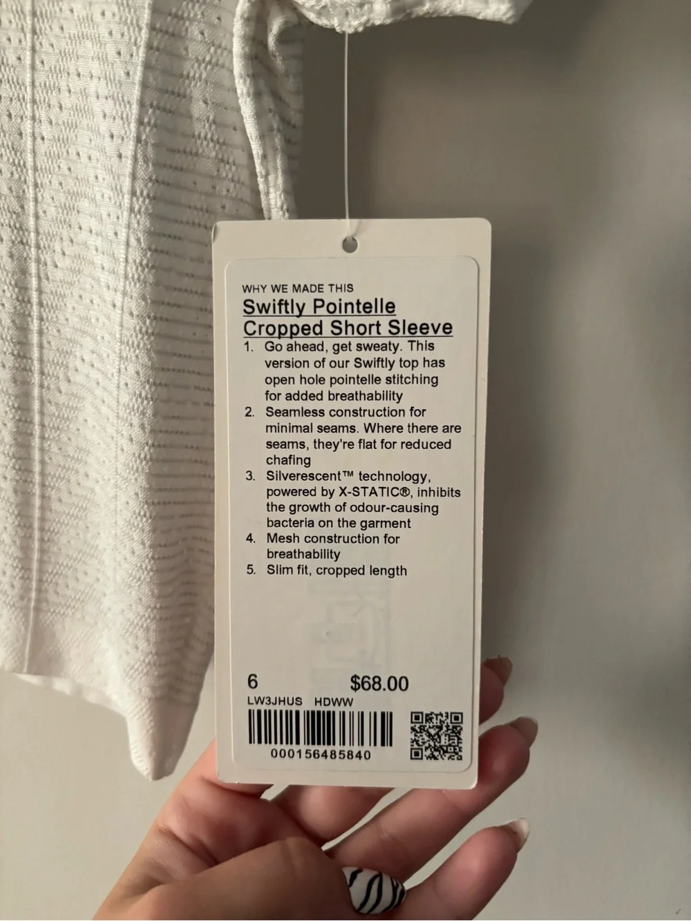 lululemon athletica White Short-Sleeve Textured Crew Tee